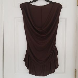 Used Very Nice Mai Tai Brown Blouse Size XLarge